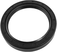 Vista 21 de uxcell Caucho doble de los labios del sello de aceite del eje rotatorio métrico 49.2x82.0x16.4 ft m TC, negro