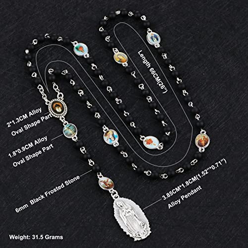 Chaplet of Seven Sorrows Rosary Virgin Mary Prayer Beads Chain Our Lady Crucifix Cross Necklace2