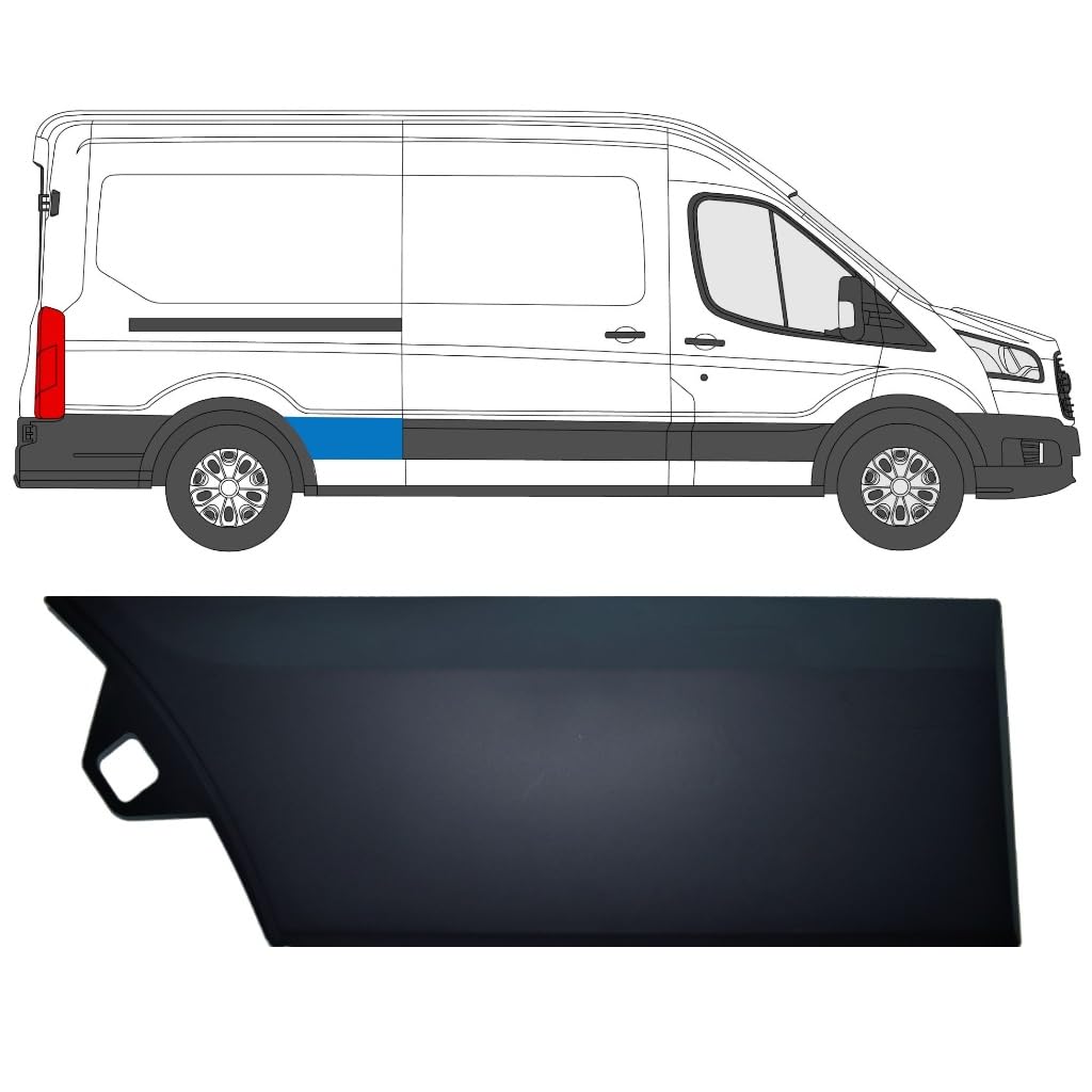 Seitenleiste Kotflügel hinten für Ford Transit 2014- / Rechts