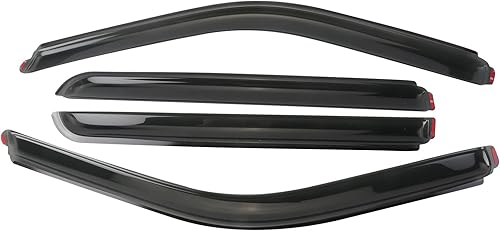 Miniatura 2 de LONGKEES Visor de ventana Ford F150 Super Crew 2015-2021, deflectores de ventana