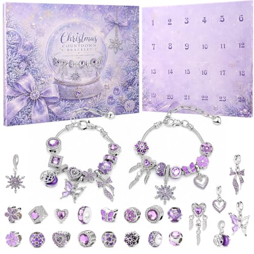 Naler Advent Calendar 2026 Jewelry for Women Teenage Girls, Purple