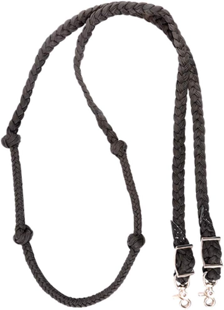 Martin Saddlery Knotted Barrel REINS Made in USA All (Black)