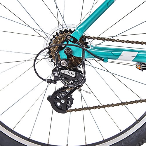 Royce Union 27.5\" RMA Womens 21-Speed All-Terrain Mountain Bike, 17\" Aluminum Frame, Trigger Shift, Metallic Teal - Thumbnail 3