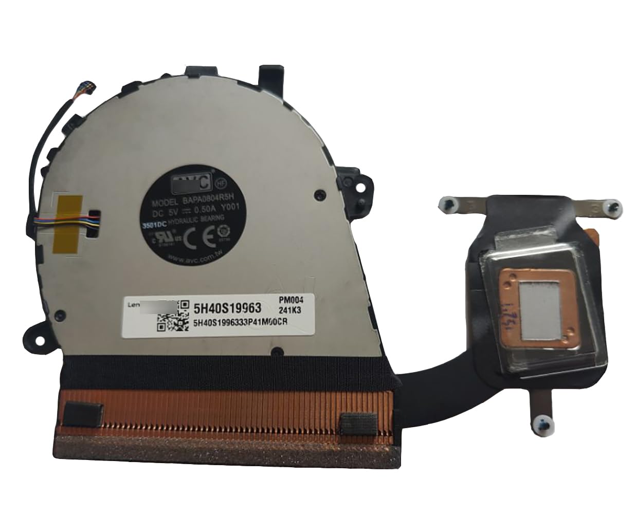 HK-Part Fan for Lenovo Yoga C740-14IML 81TC Laptop CPU Cooling Heatsink with Fan 5H40S19963