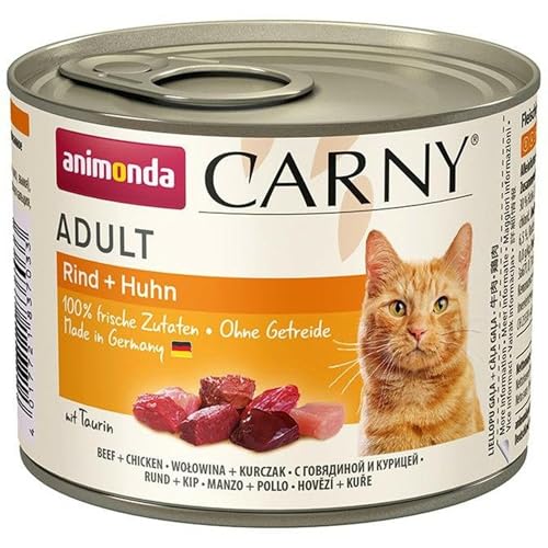 Produktbild von animonda Carny Adult Katzen Nassfutter Rind & Huhn - 6 x 200 g