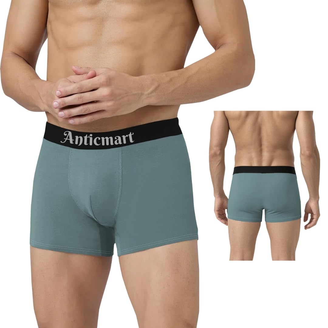 Men's Premium Printed Boxer Briefs Pack of 1 | Ultra Soft Stretch Trunks | Breathable Innerwear | Comfortable Waistband | All-Day Support Underwear for Men-picture-11