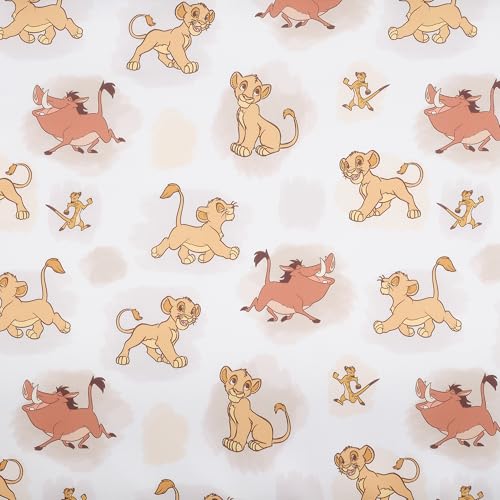 Image of Lambs & Ivy Disney Baby Lion King Safari Fitted Crib Sheet - White