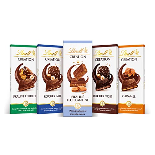 Lindt - Tablette CRÉATION Praliné Feuillantine - Chocolat au Lait, 110g