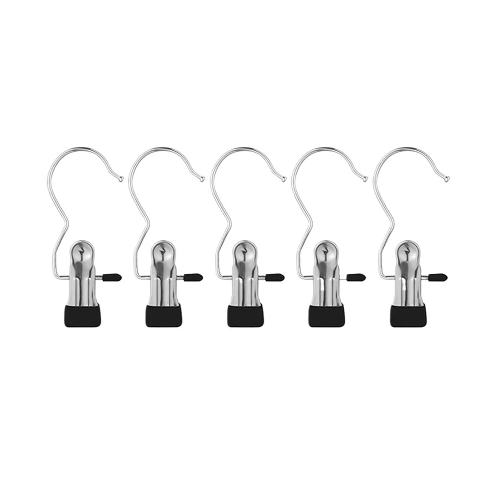 5-30pc Clothespins with Hook Laundry Clothes Pegs for Hanging Pants Hanger(5pcs-black)