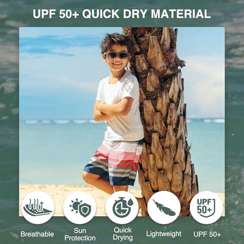 Image of Kanu Surf Boys' Terrapin Turtle Quick Dry Beach Board Shorts Swim Trunk