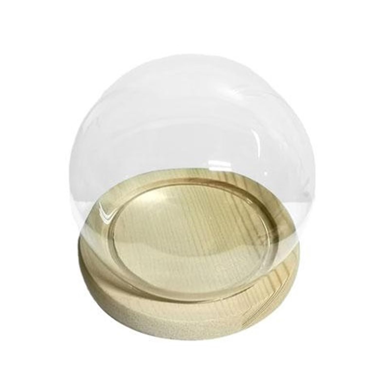 ZFPKXHVMG Glass Dome Cloche Bell Jar, Glass Cloche Dome Display Bell Jar Wooden Base 10 to 20 cm(10cm)