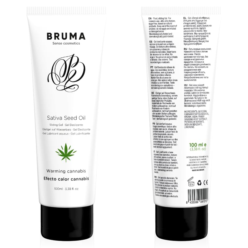 Gel Lubrifiant Chauffant au Cannabis Sativa – Effet Warm Sensation – À Base d’Eau – Compatible Préservatifs & Jouets – Fabriqué Europe – 100 ml