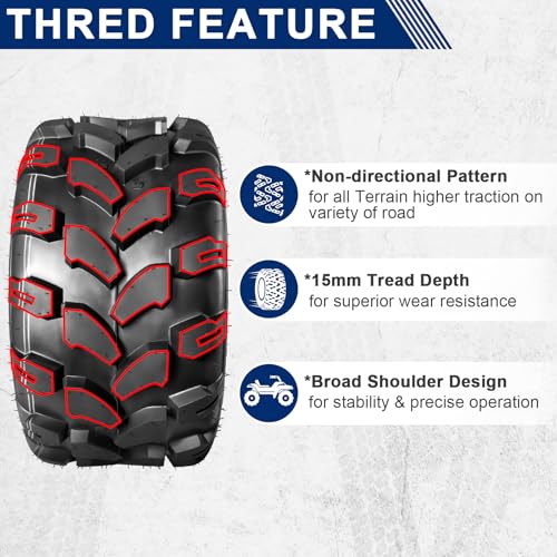 MaxAuto 2PCS Sport ATV Tires 18x9.5-8 18x9.50x8 Lawn Mower Off-Road ATV UTV Tire 4PR Turf Tires Mud Sand Trial Tires P311