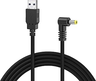 4.0*1.7USB - DC-L型DC充電ケーブル (DCジャック 外径：4.0mm/内径：1.7mm) PSP、パナソニックのポータブルナビ・ゴリラ、ビデオカメラ、ラジオ、リーベックスのワイヤレスチャイムに対応【1M黒】 [並行輸入品]