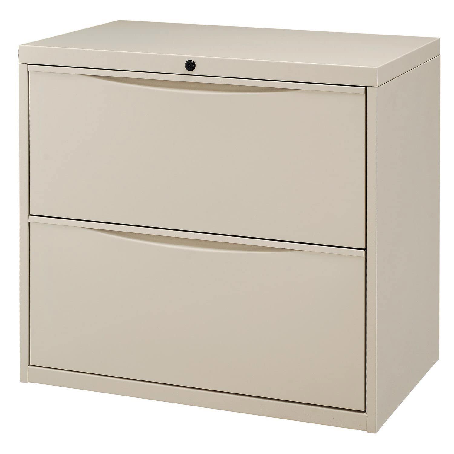 Global Industrial 30" W Premium Lateral File Cabinet, 2 Drawer, Putty
