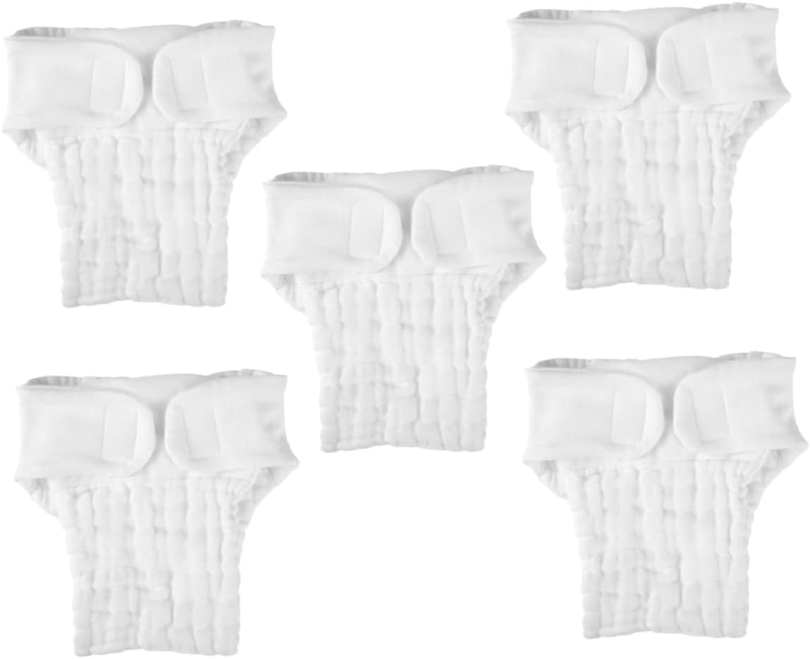 5pcs Reusable Cotton Diaper Inserts Soft Washable Liners for Cloth Diapers Quick Drying s Months Under Eco-Friendly for Boy Girl
