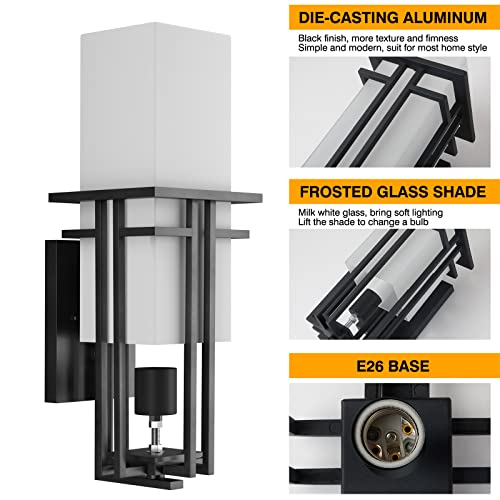 outdoor lighting fixtures wall mount outdoor wall lights modern with frosted glass aluminum exterior light for house outdoor wall lantern for garage porch carriage patio 173939h 1 pc