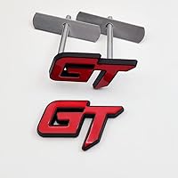 Vista 5 de Emblema de metal 3D de la parrilla delantera del coche con logotipo GT + insignia de la tapa del maletero de Grand Tourer, calcomanía deportiva