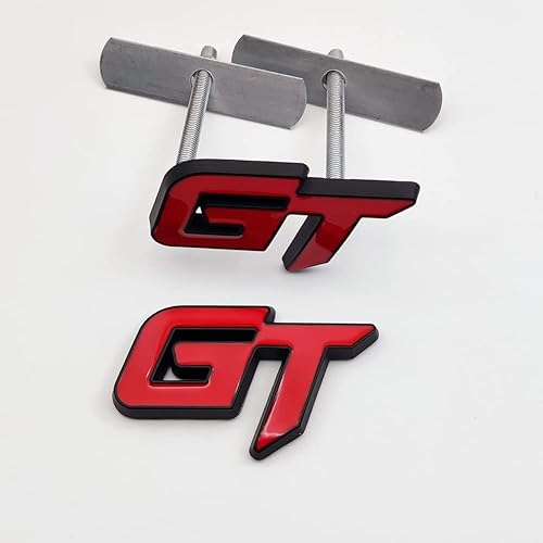 Miniatura 5 de Emblema de metal 3D de la parrilla delantera del coche con logotipo GT + insignia de la tapa del maletero de Grand Tourer, calcomanía deportiva de