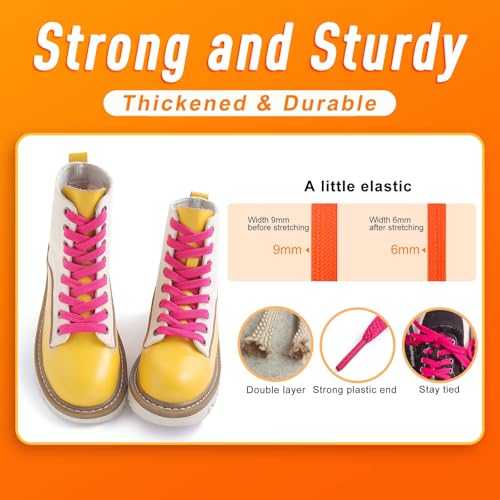 Image of VSUDO Flat Sneaker Shoe Lace, Flat Shoe String for Sneaker, Athletic Shoelace