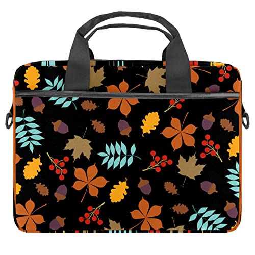 Funda de hombro con estampado de hojas otoñales para portátil