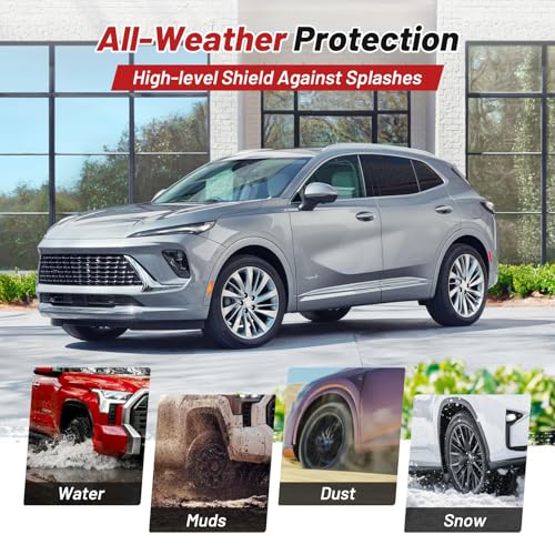 Image of Sunsdrew for 2024 2025 2026 Buick Envision S Mud Flpas Splash Guards Accessories,All Weather Guard Envision S Mudguards,No-Drill Front&Rear 4PCS 2026 Envision Mudflaps Set with Hardware