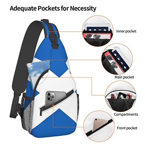 Mochila bandolera unisex con bandera escocesa miniatura 5