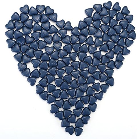 Mogokoyo 150 Pieces Heart Shape Wax Seal Beads Kit with a Wax Melting Spoon and 2 Pieces Candles for Sealing Wax StampBlue
