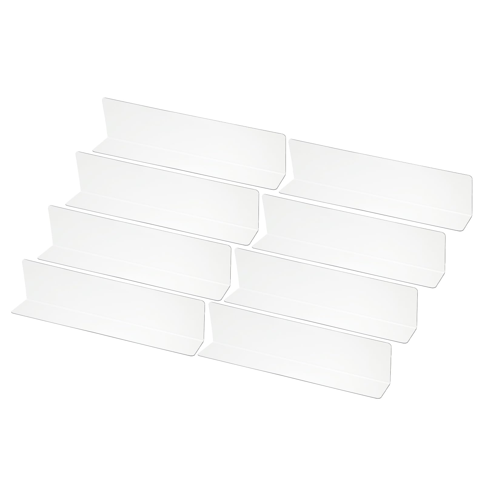 PATIKIL 8 Pack Shelf Dividers for Closet Organization 9.9x1.2x2.4 Acrylic Closets Separator Kitchen Cabinet Shelves Under Bed Blocker for Bedroom Kitchen Office Clear