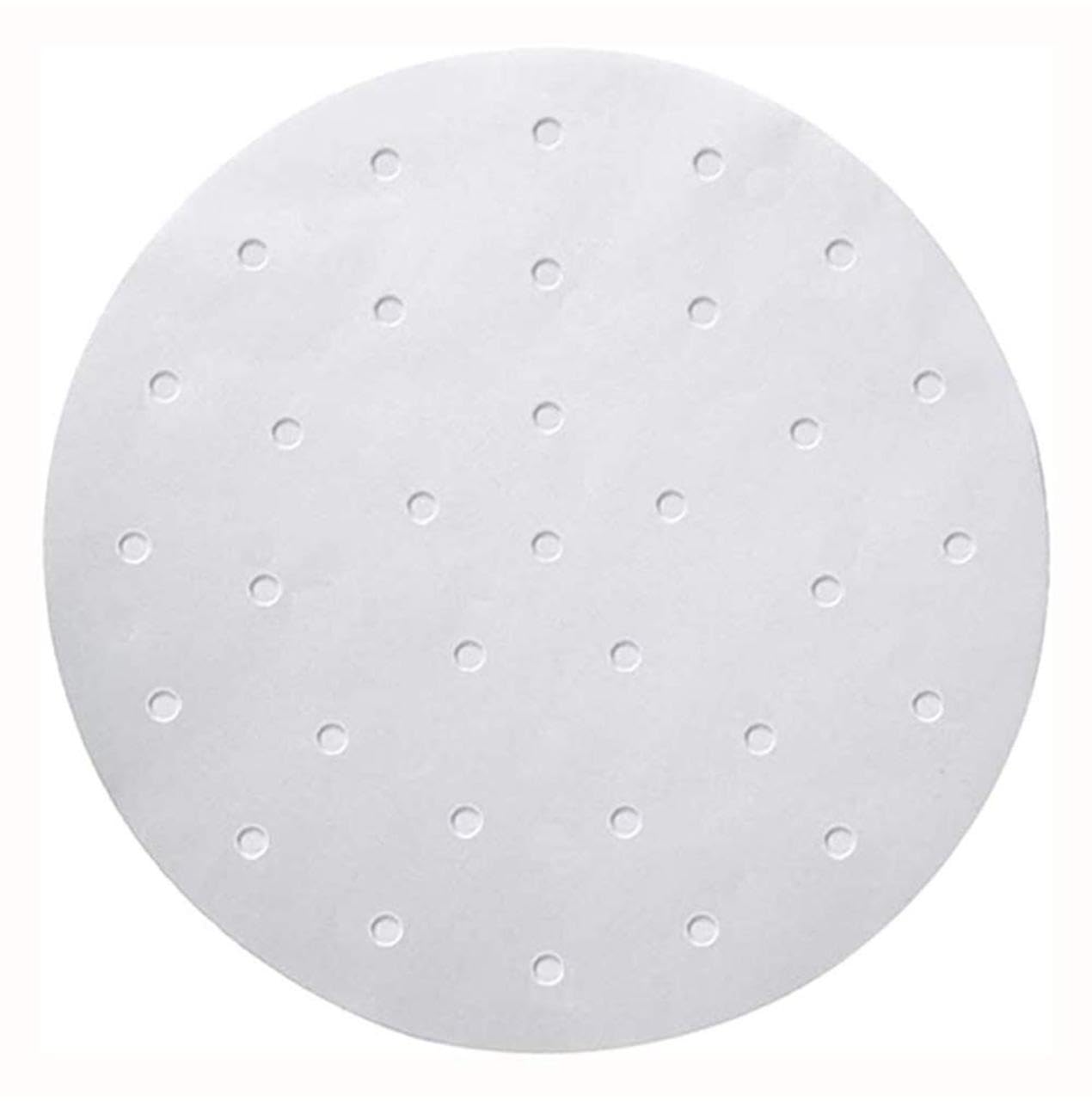 Shoppers Hub PNQ Perforated Dimsum Steamer Paper Sheets – 50 Pieces (6"/8"/10"/12) | Non-Stick, Steam-Ready Liners for Idli, Momos & Dumplings (10")-picture-16