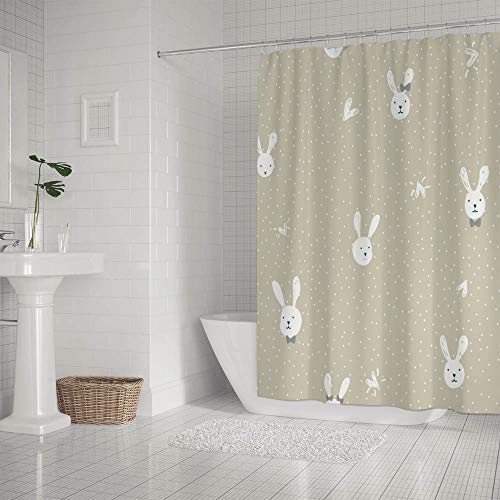 Rideau de douche lavable en machine polyester imperméable