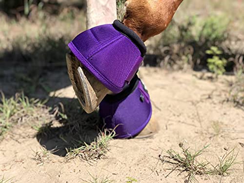 Image of 2520D Horse Bell Boots No-Turn Horse Bell Boots, Equine Ballistic Hoof Overreach Bell Boot, Pair