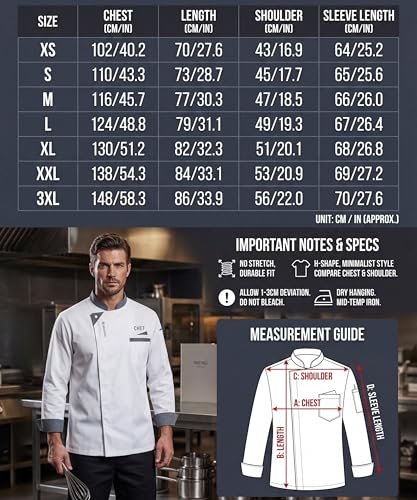 Veste de chef professionnel pour hôtel et restaurant haut de gamme - 7