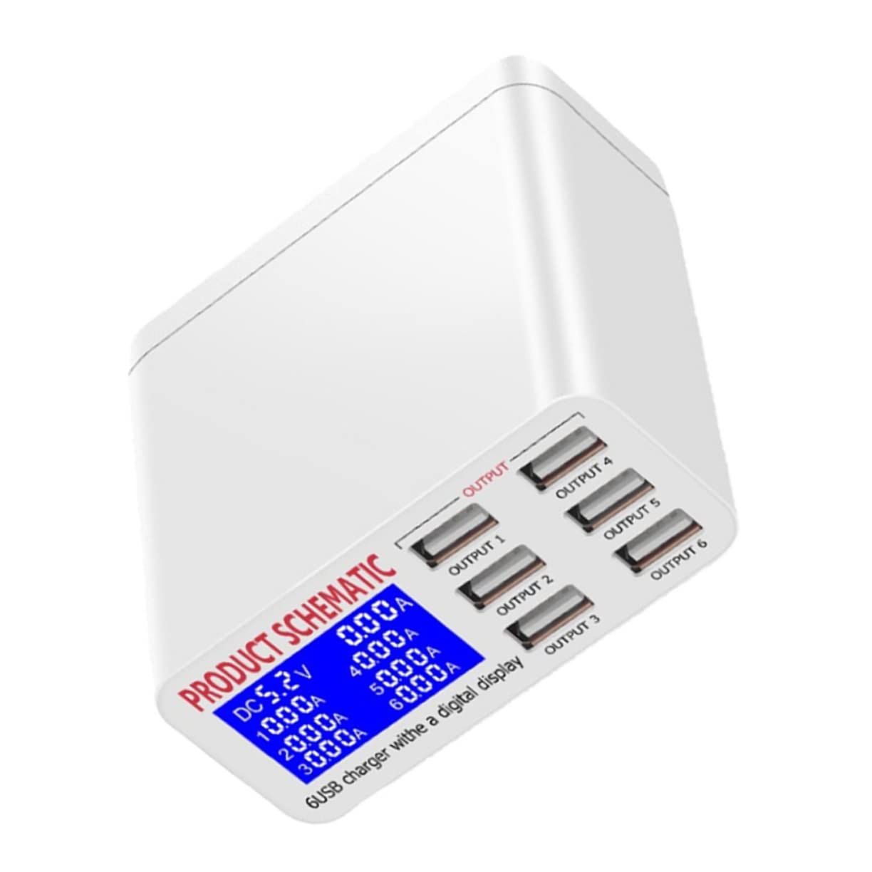 SHINEOFI Estación De Carga USB Puertos Estación De Carga Multipuerto Inteligente Compatible Cargador De Teléfono para Escritorio Múltiples Dispositivos Simultáneamente