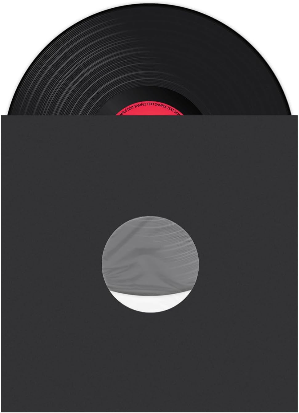 12 Inch Black Record Inner Sleeves with Polyethylene Film - Anti-Static Archival Quality Paper & Polyethylene Sleeves for 33RPM LP Vinyl Records Protection, Pack of 20