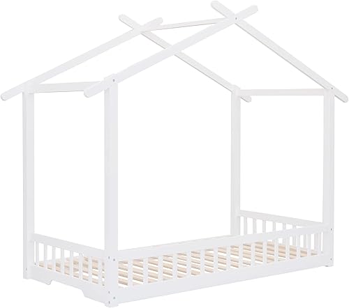 Miniatura 6 de Merax Cama extensible para casa sofá cama de madera no necesita somier color blanco