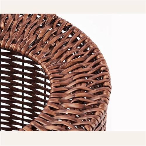 Caneca de basura redonda sin tapa 12L rattan PE miniatura 3