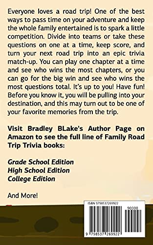 Family Road Trip Trivia: Genius Edition Questions and Answers for Travel Fun