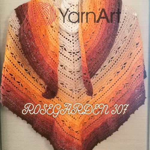 Image of YarnArt Flowers Rosegarden 100% Cotton Gradient Yarn - 250g / 8.8oz / 1000m+ (1094 yds) - Multicolor Rainbow Cotton Yarn for Knitting & Crochet - Lightweight Summer Yarn for Shawls, Tops, (307)