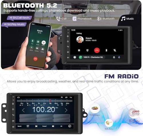 Image of 8 Core Android 15 Car Radio for Chevrolet Chevy Silverado 1500 /2500 /3500 2003-2006, Tahoe 2003-2006, GMC Sierra 2003-2006, Yukon 2004-2006, 7'' Stereo with Carplay&Android Auto|5G WiFi|1080P Camera