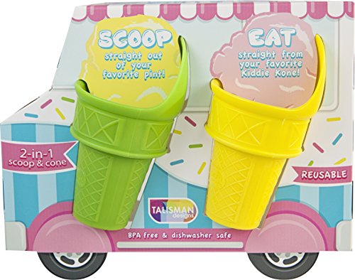 Talisman Designs 3650 Kiddie Reusable Mini-Scoop Cones, Set of 4, Multicolor