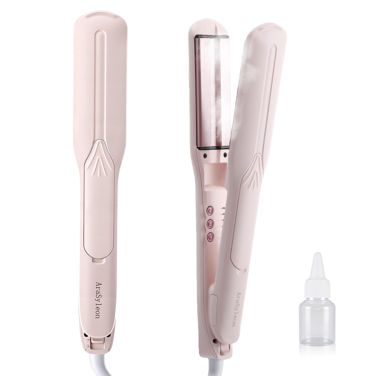 Piastra a Vapore Infrarossa con Piastre in Ceramica | Piastre Larghe 38mm per Capelli Lunghi e Spessi | 140-220°C con Spegnimento Automatico