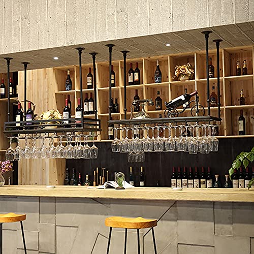 Étagère à vin suspendue réglable en hauteur avec support - 4