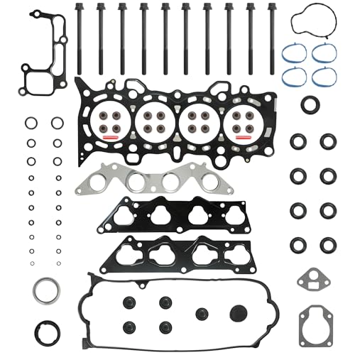 1.7 Full Head Gasket Set w/Cylinder Head Bolts Fit for Honda Civic V-Tec EX HX SI 1.7L 2001-2005 D17A2 D17A6 HS26236PT-2 HBH0034