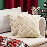 kissen braune couch Größe: 45x45cm/18x18Inch.(Wegen manueller Messung gibt 1-2 cm Abweichung.) 2 Stück Kissenbezüge sind in einer Packung enthalten, aber die Kissenfüllung ist nicht enthalten.