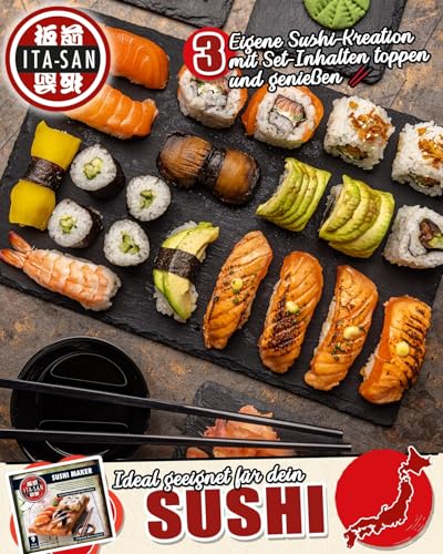 ITA-SAN, Sushi Set (9-teiliges Komplett Set, Ideal für Anfänger, zum Ausprobieren oder zum Verschenken) 1er Pack