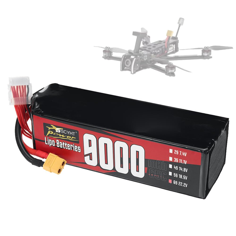 Akumulator Lipo 6S 22,2 V 10000 mAh 9500 mAh 9000 mAh Akumulator zamienny 22,2 V Akumulator litowy do zdalnie sterowanego drona do silników 50 W - 220 W,22.2v9000mah 1pack