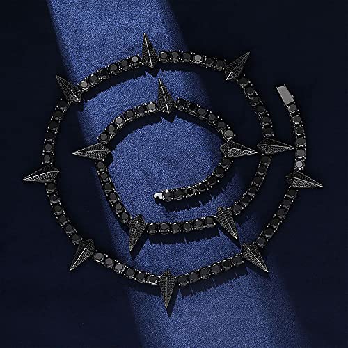 5mm Tennis Chain Personalized Hip Hop Jewelry Black Panther Necklace For Men Full Iced Out Cubic Zircon Fashion Necklaces4