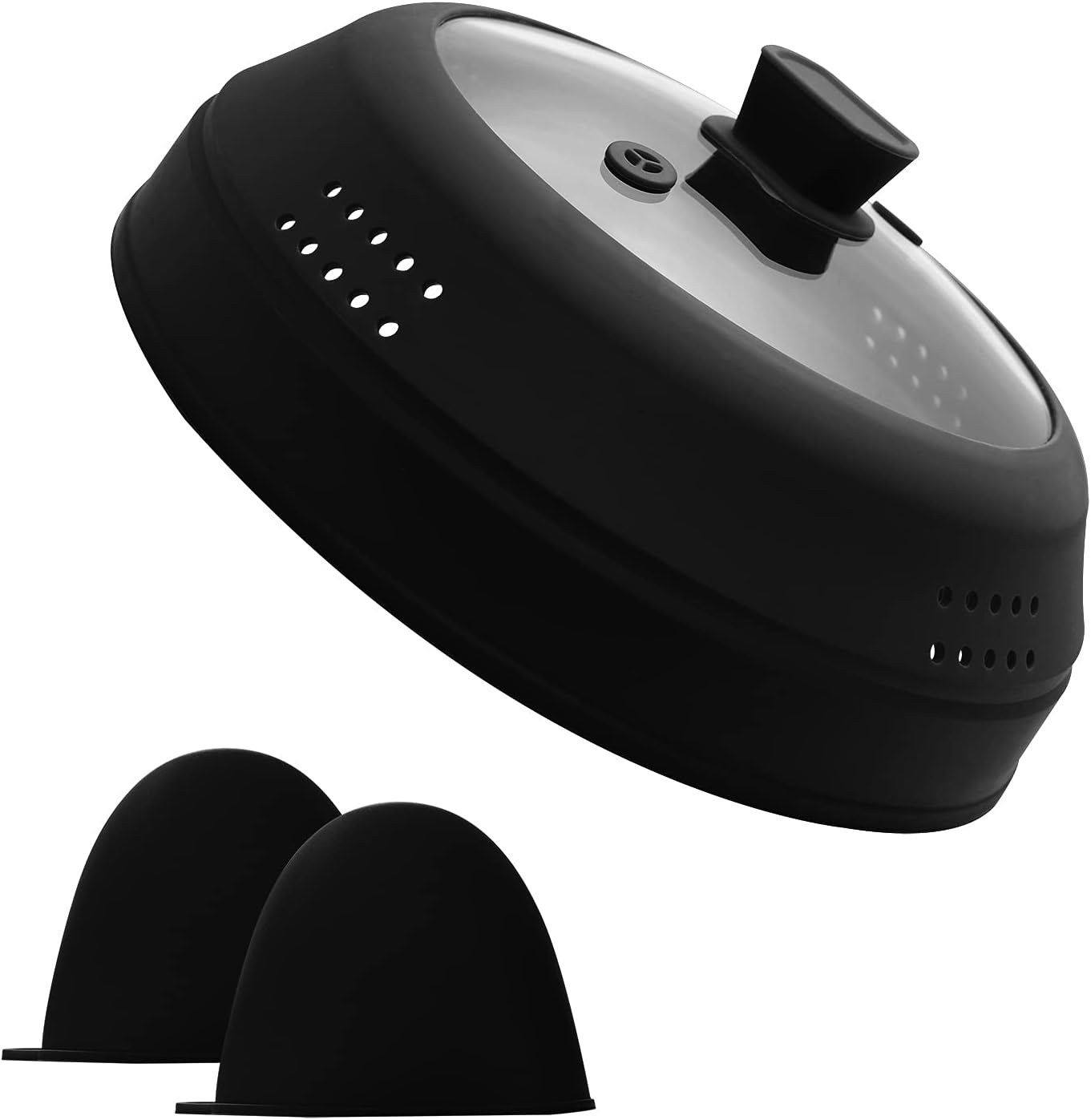 iSpralo Microwave Splatter Cover Glass Splatter Lid for