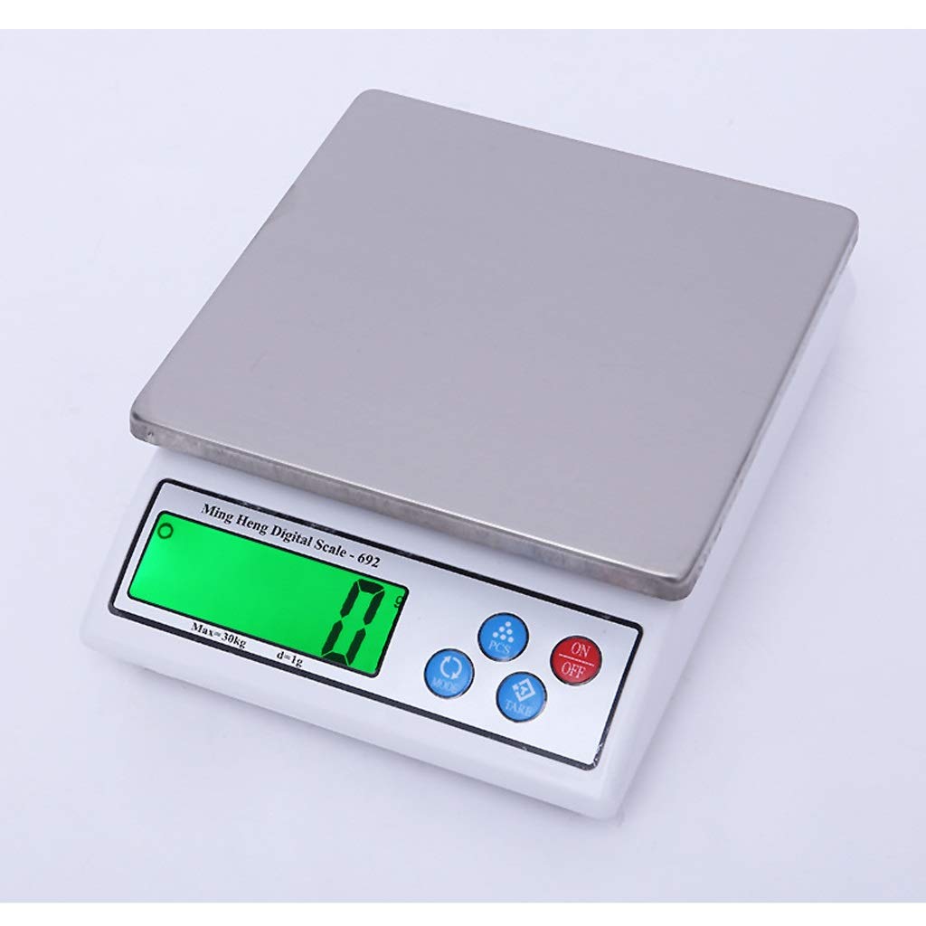 CHICTI Digital Kitchen Scales,High-Precision Electronic LCD Display Batteries Operated Household Food Scales Baking Medicine 1g (Capacity : 30kg/1g)